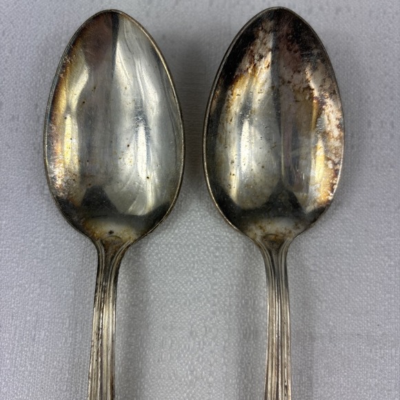 HB Co. HBC6‎ Silver plate Dinner Soup Spoons Set Of 2 - Picture 6 of 11